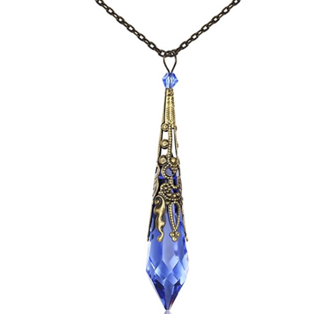 Bronze Victorian  Crystal Necklace